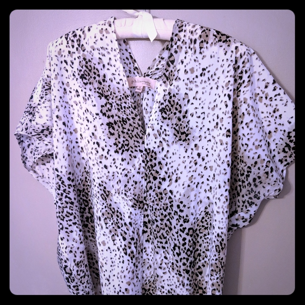 Philosophy Animal Print Tunic Size Small
